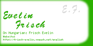 evelin frisch business card